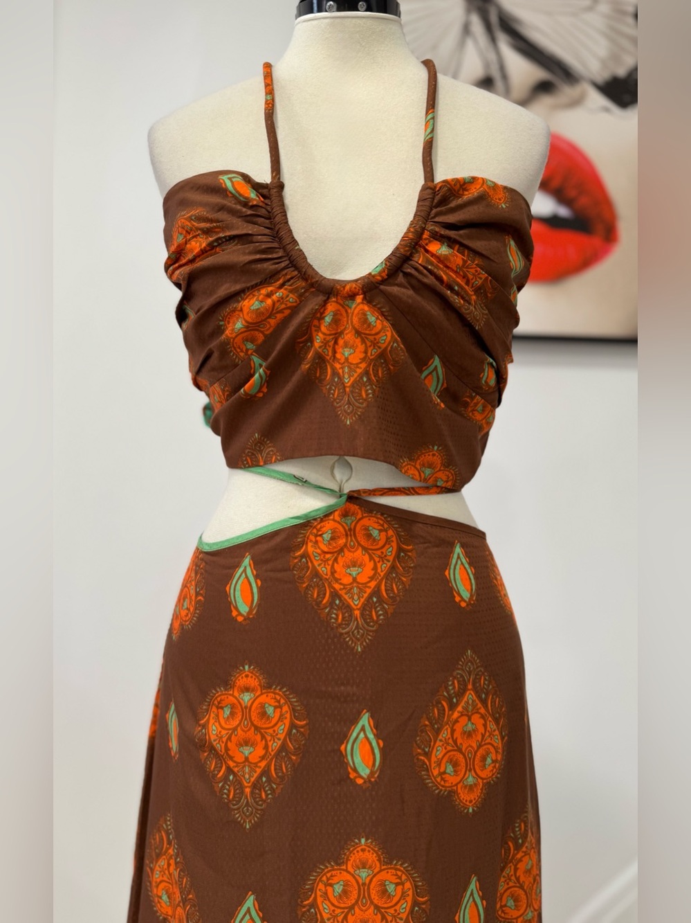 JOHANNA ORTIZ Guardian of Wisdom printed jacquard maxi skirt and top set - Picture 5 of 15
